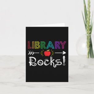 Library Rocks Leraar Student Fun Terug naar School Kaart