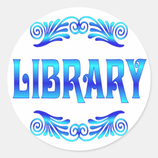 LIBRARY RONDE STICKER (Voorkant)