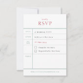  Library RSVP-kaart RSVP Kaartje (Voorkant)
