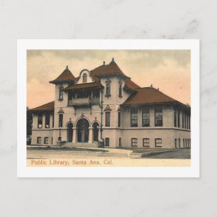 Library, Santa Ana, California Vintage Briefkaart