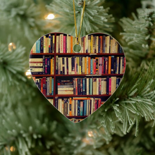 Library Shelves Keramisch Ornament (Boom)