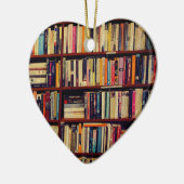 Library Shelves Keramisch Ornament (Links)