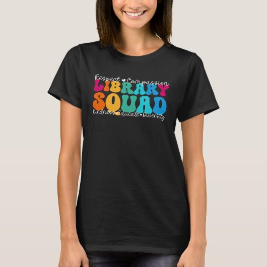 Library Squad Appreciation Week Terug naar school T-shirt (Voorkant)