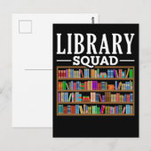Library Squad Book Lover Reading Librarian Humor Briefkaart (Voorkant / Achterkant)