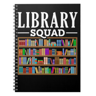 Library Squad Book Lover Reading Librarian Humor Notitieboek