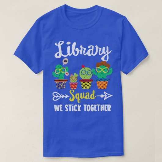 Library Squad, Funny School Cactus Team School Lib T-shirt (Design voorkant)