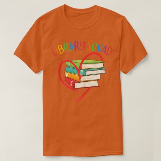 Library Squad Librarian Bookworm Book Lover T-shirt (Design voorkant)