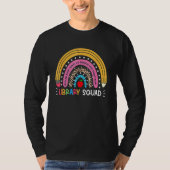 Library Squad Rainbow Leopard Teacher 100 Days Of  T-shirt (Voorkant)