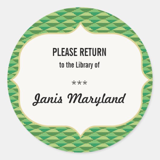 Library Sticker / Ex Libris Name Label (Voorkant)