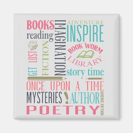 Library Subway Art Magneet (Voorkant)