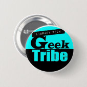 Library Tech Geek Tribe Ronde Button 5,7 Cm (Voorkant /achterkant)