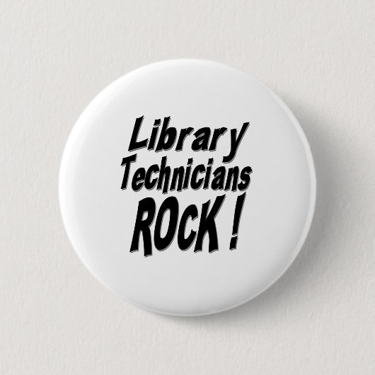 Library Technicians Rock! Knoop Ronde Button 5,7 Cm (Voorkant)