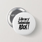 Library Technicians Rock! Knoop Ronde Button 5,7 Cm (Voorkant /achterkant)