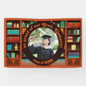 Library-Themed Graduation Photo Spandoek (Horizontaal)