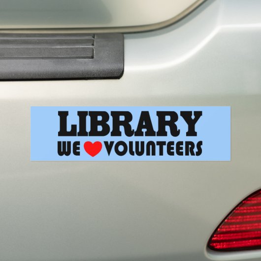 Library Volunteer Bumpersticker (Op auto)