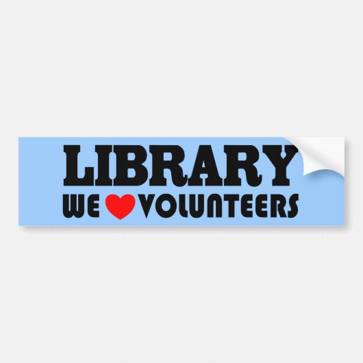 Library Volunteer Bumpersticker (Voorkant)