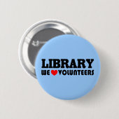 Library Volunteer Button (Voorkant /achterkant)