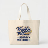 Library Volunteer Gift Grote Tote Bag (Voorkant)
