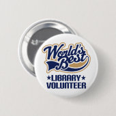 Library Volunteer Gift Ronde Button 5,7 Cm (Voorkant /achterkant)