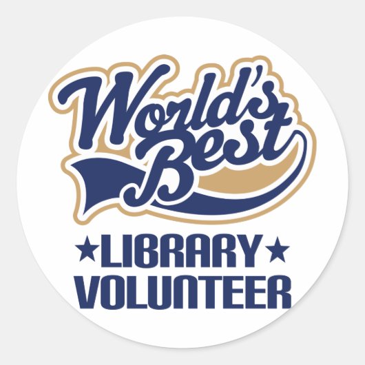 Library Volunteer Gift Ronde Sticker (Voorkant)