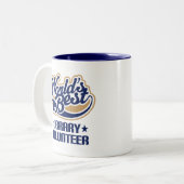 Library Volunteer Gift Tweekleurige Koffiemok (Voorkant links)