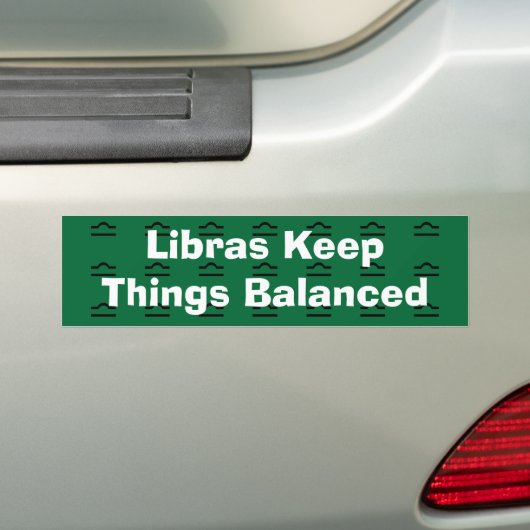 Libras Hou Dingen evenwichtig Bumpersticker (Op auto)