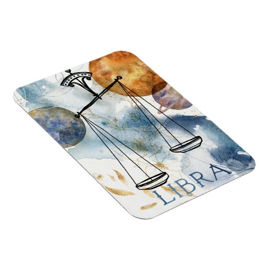 Libras scales jarig zoödiabeticus blauw magneet (Rechterzijde)