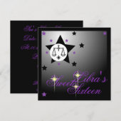 Libra's Zodiacal Fortune Sweet Sixteen-Customize Kaart (Voorkant / Achterkant)