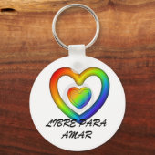 LIBRE PARA AMAR-RAINBOW HEART SLEUTELHANGER (Voorkant)