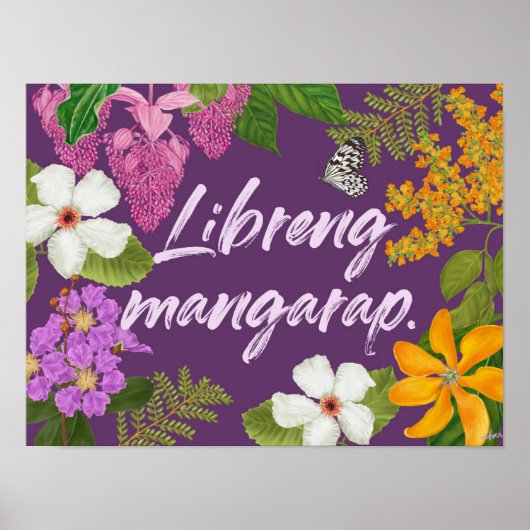 "Libreng mangarap" Filipino Motivatie Poster (Voorkant)