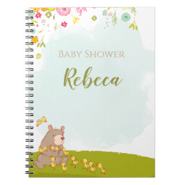 Libreta con espiral Baby Shower Bear and duckies Notitieboek