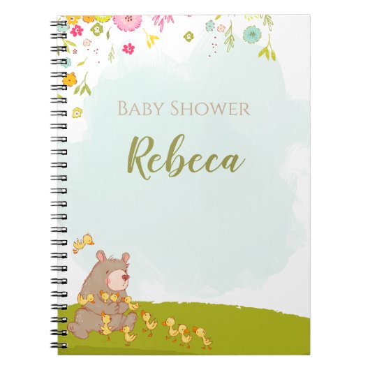 Libreta con espiral Baby Shower Bear and duckies Notitieboek (Voorkant)
