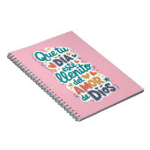 Libreta con espiral rosada mensaje lindo notitieboek (Rechterzijde)