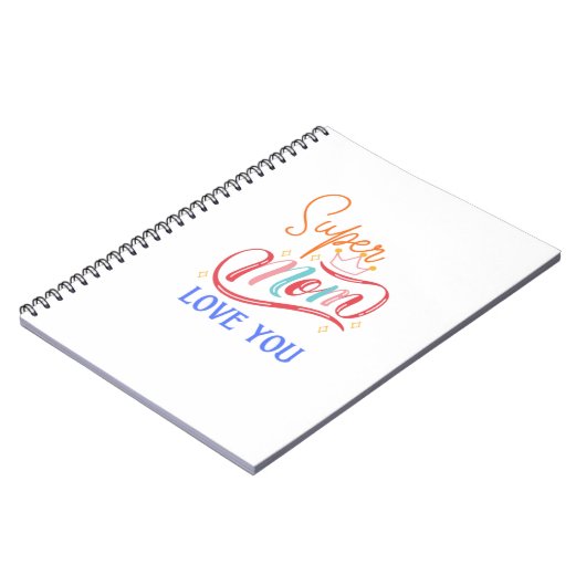 Libreta con espiral Super mom love you Notitieboek (Linkerzijde)