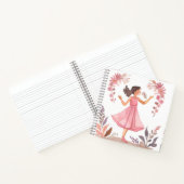 Libreta de chica en vestido rosa notitieboek (Binnen)