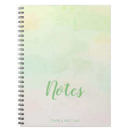Libreta de espiral acuarela tonos suaves notitieboek