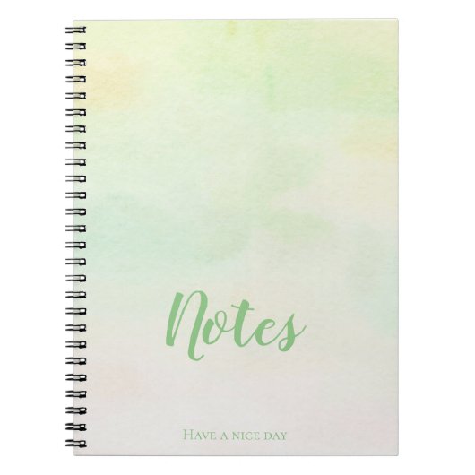 Libreta de espiral acuarela tonos suaves notitieboek (Voorkant)