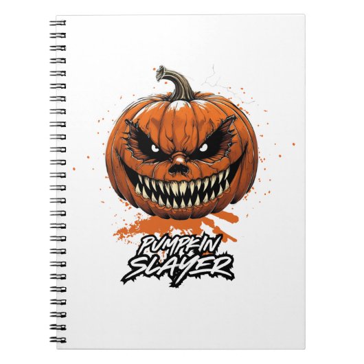 Libreta de Espiral de Halloween Pumpkin Slayer Notitieboek (Voorkant)