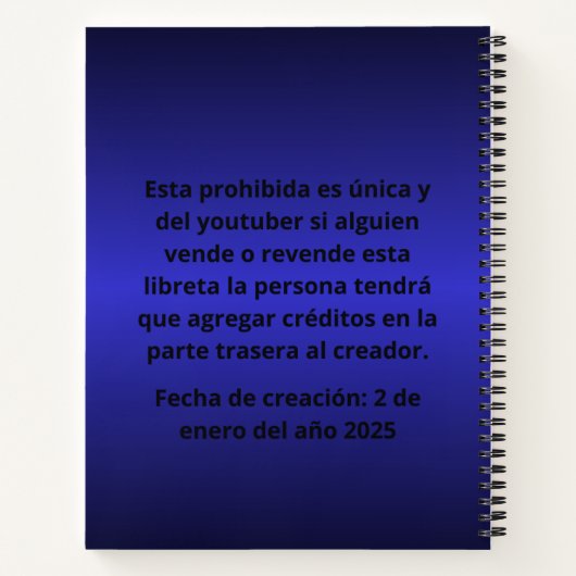 Libreta GMJ YT Notitieboek (Achterkant)