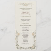 Libreto de Misa Católica Elegante Programa de Boda Programmakaart (Voorkant)