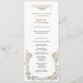 Libreto de Misa Católica Elegante Programa de Boda Programmakaart (Voorkant)