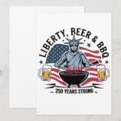 Librity Bier & BBQ 250ste Jaar Sterk 4 juli  Kaart (Voorkant / Achterkant)