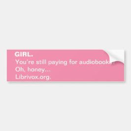 LibriVox MEISJE. Bumpersticker
