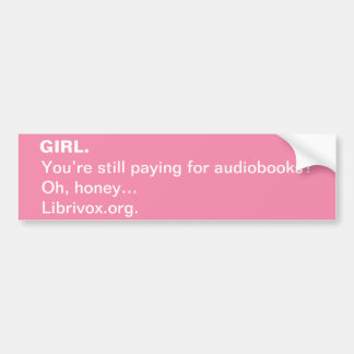 LibriVox MEISJE. Bumpersticker