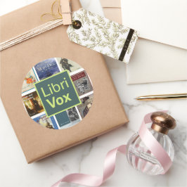 LibriVox stickerblad Ronde Sticker