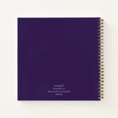 Libro bocetos lavanda 3D con nombre artista  Notitieboek (Achterkant)