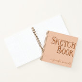 Libro bocetos naranja 3D con nombre artista  Notitieboek (Binnen)