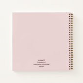 Libro de bocetos rosa letra 3D con nombre artista  Notitieboek (Achterkant)