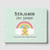 Libro de firmas osito arco iris. gastenboek (Voorkant)