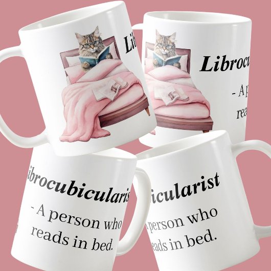 Librocubicularis booklovers lezen in bed koffiemok